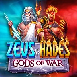 Zeus vs Hades: Gods of War slot logo by Pragmatic Play at Dolly Casino